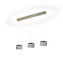 Knapstein Pendelarmatuur SIDRA-3 up / down, instelbaar, bedienbaar met Gebaren IP20, brons dimbaar