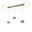 Knapstein Pendelarmatuur SIDRA-3 up / down, instelbaar, bedienbaar met Gebaren IP20, brons dimbaar