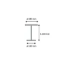 table lamp TILDA-T IP20, nickel matt, white dimmable