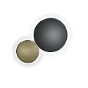 Knapstein ceiling luminaire ASTRA-60 round IP20, nickel matt, black dimmable