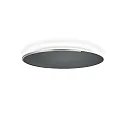 Knapstein ceiling luminaire ASTRA-40 round IP20, nickel matt, black dimmable