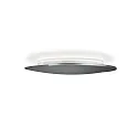 Knapstein ceiling luminaire ASTRA-40 round IP20, nickel matt, black dimmable
