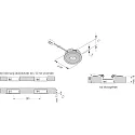 Hera Recessed LED spot AR 35-LED, LED 24, 24VDC, CRi>90, stainless steel look / real glass, 2.5W 4000K
