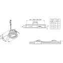 Recessed LED spot SR 45-LED, IP44, 350mA, swiveling 20°, 4.8W 3000K, white