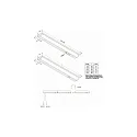 Onderbouwarmatuur MODULITE F-USB 900MM met schakelaar, met USB-aansluiting, bekabeld IP20