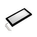 Onderbouwarmatuur LED SKY plat, met stekker IP20, opaal, zwart dimbaar 6W 390lm 3000K 110° 110° CRI 80-89 21cm