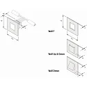 Hera Inbouwarmatuur WALL IF zijdelingse straling, met diffuser IP20, wit  1,8W 90lm 4000K 120° 120° CRI 80