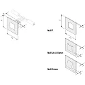Recessed wall luminaire LED Wall Down for flush-mounted / cavity wall boxes, IP20, 7.5 x 7.5cm, 230V, 1.8W 3000K 90lm, white