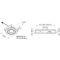 Hera Inbouwarmatuur DYNAMIC SR 68-LED rond, draaibaar, voor BAP, Tunable White, UGR < 19 IP44, transparant, wit dimbaar 6