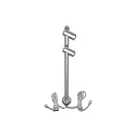 LED Duo Spot for object lighting, seamless height up to 30cm, 24V DC, CRi>90, rotatable, swiveling, 2x 1.5W 4000K 38°, alu
