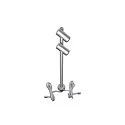 LED Duo Spot for object lighting, seamless height up to 30cm, 24V DC, CRi>90, rotatable, swiveling, 2x 3W 4000K 38°, alu