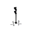 LED Duo Spot for object lighting, seamless height up to 30cm, 24V DC, CRi>90, rotatable, swiveling, 2x 3W 4000K 38°, black