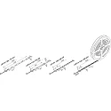 Hera LED Eco-Tape, 500cm, 1200 LED, IP20, 24V DC, incl. 250cm connecting cable, 80W 4000K
