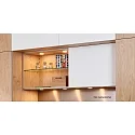 LED Recessed luminaire FAR 58 with surface light, 3W, 3000K, IP20, brushed stainless steel