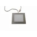LED Recessed luminaire FAQ 58 with surface light, 3W, 3000K, IP20, brushed stainless steel