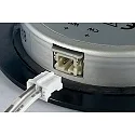Hera Meubelarmatuur FAR 68 rond, met stekker, met diffuser IP20, zwart dimbaar