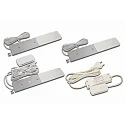 Onderbouwarmatuur S-PAD F incl. chauffeur, set van 3, met aanraakdimmer IP20