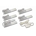 Onderbouwarmatuur S-PAD F incl. chauffeur, set van 5, met aanraakdimmer IP20