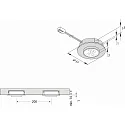 Hera Meubelarmatuur AR 45 ZOOM 17-50° ingebouwde Versie, focusseerbaar 1 IP20, zwart 