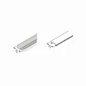 LED covering profile 15mm, for 12mm milled grooves and profiles, 100cm, heavily matted