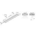 Hera Lineair licht LED TOP-STICK H plat, opbouwversie, symmetrisch, microprismatisch IP20, aluminium, opaal dimbaar 7