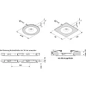 Hera Inbouwarmatuur AR 78-LED rond, stijf, met stekker IP20, rvs, transparant dimbaar 7,5W 450lm 3000K CRI 90-100