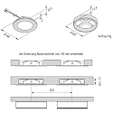 Hera Paneelarmatuur FR 55-LED rond IP20, chroom, opaal dimbaar