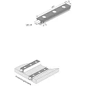 Hera Railspots LED 2-LINK PIXEL met stekker, met lensoptiek IP20, aluminium mat dimbaar