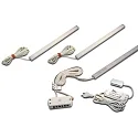 3pc. set of under-cabinet luminaire LED ADD-ON Mini + LED transformer LED 24 / 15W + touch dimmer, 4.3W 3000K 280lm 110°, alu