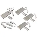 Wand- en plafondarmatuur LED L-PAD dimbaar, set van 4, bedienbaar met gebaren IP20, aluminium, transparant dimbaar
