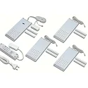 Wand- en plafondarmatuur LED L-PAD dimbaar, set van 4, bedienbaar met gebaren IP20, aluminium, transparant dimbaar