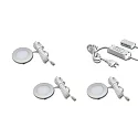 Meubelarmatuur FR 55-LED rond, set van 3 IP20, rvs, opaal dimbaar