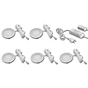 Meubelarmatuur FR 55-LED set van 5 IP20, rvs, opaal dimbaar