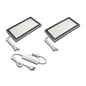 Onderbouwarmatuur LED SKY incl. chauffeur, set van 2 IP20, rvs, opaal  12W 390lm 3000K CRI 80-89 21cm