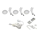 Meubelarmatuur DYNAMIC FR 55-LED rond, set van 3, Tunable White, met afstandsbediening IP20, rvs, opaal dimbaar