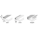 Hera LED glass edge profile, single / double sided for panes of glass with 0.3-1.3cm thickness, 116cm