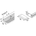 Hera LED milling mount profile 34mm for covering profile 25mm, length 100cm, anodised alu
