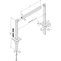 LED 2-Link accessory - covering profile 15mm for gaps between luminaires, 100cm, black