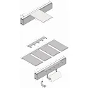 Hera holder INTERO-LINE - SLICED GLASS HOLDER  3-fold, mechanical, removable, stainless steel brushed