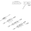 Hera Transformator LED 350 met stekker, 9-voudig, zwart, wit