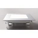 HEITRONIC Wandinbouwarmatuur NIZZA groot, hoekig IP20, gepoedercoat, zilver 