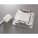 HEITRONIC Wandinbouwarmatuur NIZZA groot, hoekig IP20, gepoedercoat, zilver 