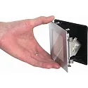 HEITRONIC Wandinbouwarmatuur NIZZA groot, hoekig IP20, gepoedercoat, zilver 