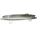 HEITRONIC Wand- en plafondarmatuur TOULOUSE klein, rond IP44, gepoedercoat, zilver mat dimbaar