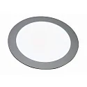 Wand- en plafondarmatuur TOULOUSE klein, rond IP44, gepoedercoat, zilver mat dimbaar