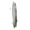 HEITRONIC Wand- en plafondarmatuur TOULOUSE klein, rond IP44, gepoedercoat, zilver mat dimbaar