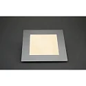 Wand- en plafondarmatuur TOULOUSE groot, hoekig IP44, gepoedercoat, zilver mat dimbaar