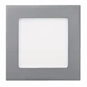 Wand- en plafondarmatuur TOULOUSE groot, hoekig IP44, gepoedercoat, zilver mat dimbaar
