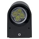 HEITRONIC Wandarmatuur voor buitenshuis AMBOS up down, rond GU10 IP44, grafiet 