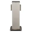 HEITRONIC Contactdooszuil BANGKOK 2-voudig, hoekig, met kinderslot, rvs
